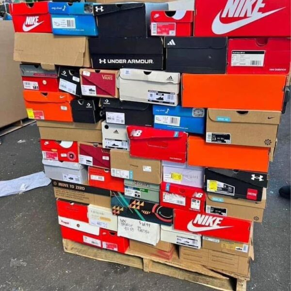 pallet of sneakers